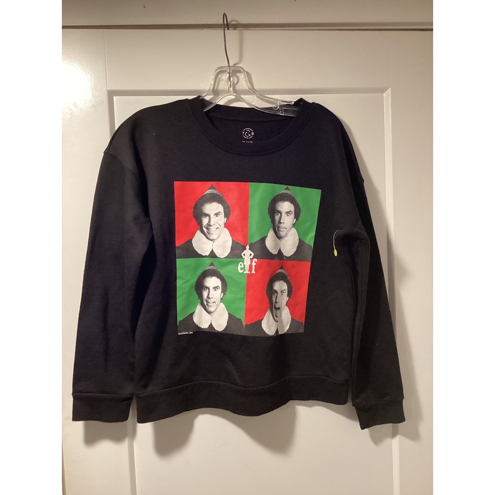 T&B Elf Movie Buddy the Elf Graphic Sweatshirt Black Kids XL 14-16 Holiday